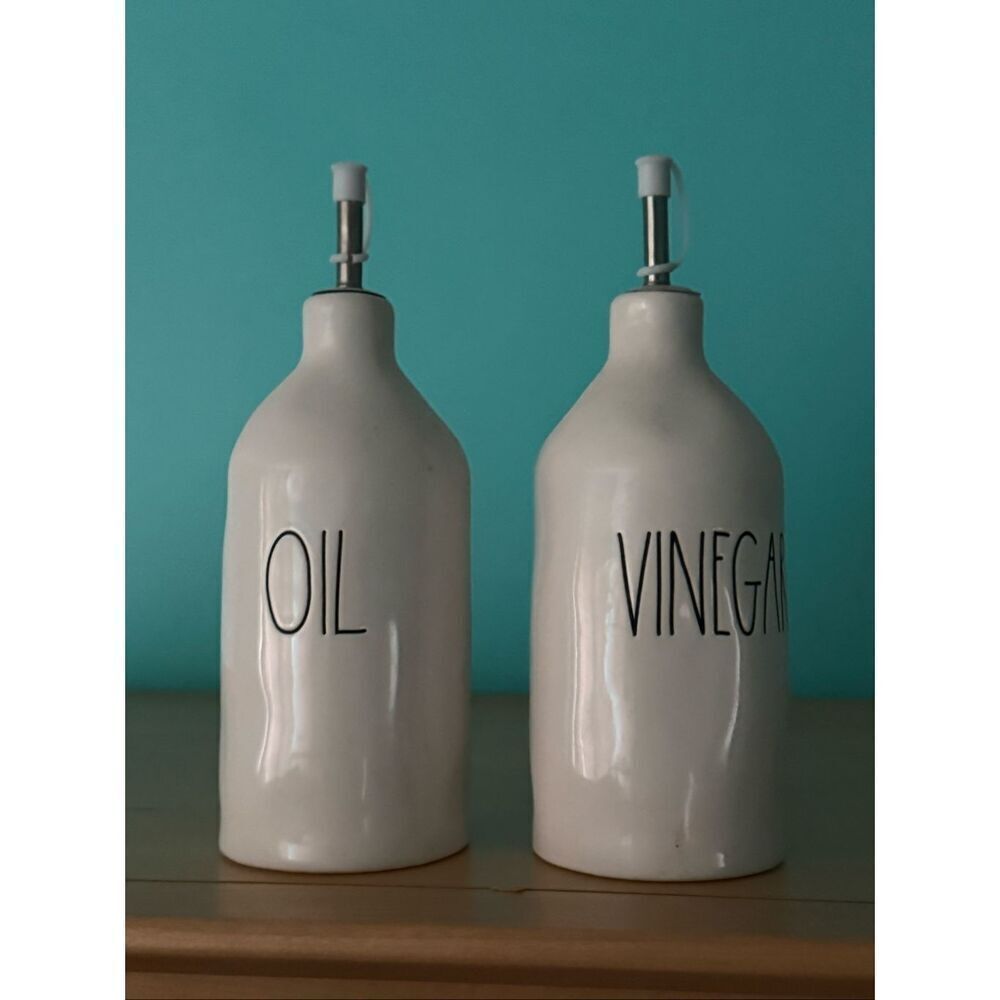 Rae Dunn Oil And Vinegar Decanter Set